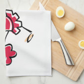 Crimson Red Cheerleader Küchentuch (Viertel Falte)