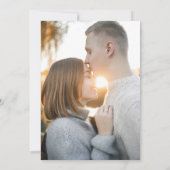 Crimson Red Classic Calligraphy Abstraktes Foto Einladung (Rückseite)