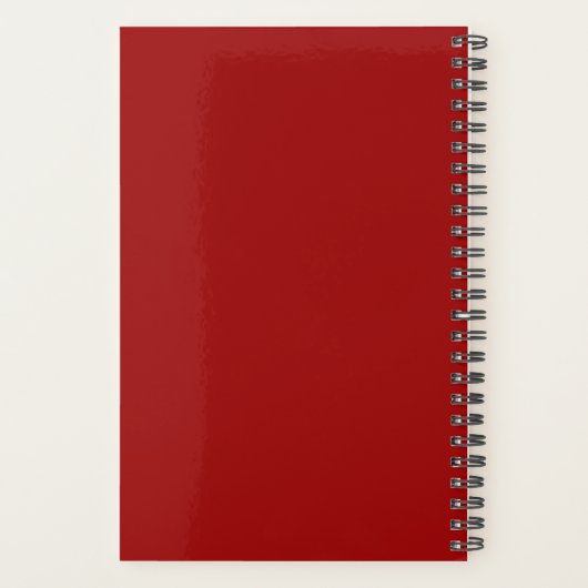 Crimson Red Classic Monogram Personal Weekly Planer (Rückseite)