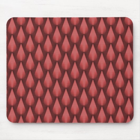 Crimson Red Dazzling Raindrops Mousepad (Vorne)