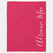 Crimson Red einfach Personalisiert Fleece Blanket (Vorderseite)
