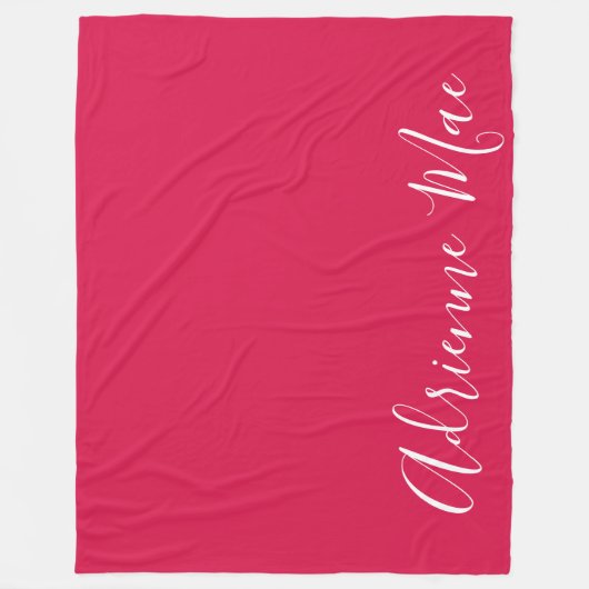 Crimson Red einfach Personalisiert Fleece Blanket (Vorderseite)