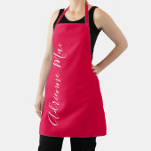 Crimson Red einfach Personalisiert Schürze (InSitu)