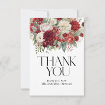 Crimson Red Floral Dahlia Wedding Simple Foto