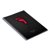 Crimson Red Footprint Notizblock (Rechte Seite)