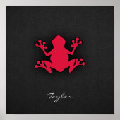 Crimson Red Frog Poster (Vorne)