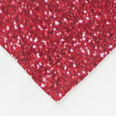 Crimson Red Glitzer Fleecedecke (Ecke)