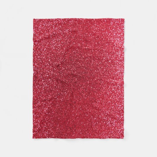 Crimson Red Glitzer Fleecedecke (Vorderseite)