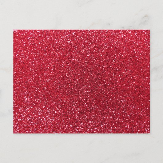 Crimson Red Glitzer Postkarte (Vorderseite)