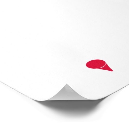 Crimson Red Golf Poster (Ecke)