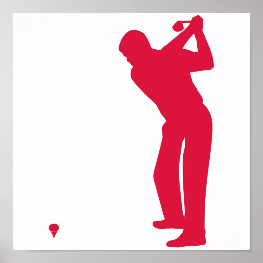 Crimson Red Golf Poster (Vorne)