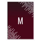 Crimson Red Hanging Diamond Lights Tischnummer (Rückseite)