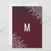 Crimson Red Hanging Diamond Lights Wedding Einladung (Rückseite)