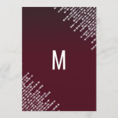 Crimson Red Hanging Diamond Lights Wedelmenü Menükarte (Rückseite)