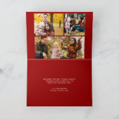 Crimson Red "HO HO HO" Feiertagskarte (Innenseite)