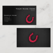 Crimson Red Horseshoe Visitenkarte (Vorne/Hinten)