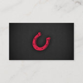Crimson Red Horseshoe Visitenkarte (Rückseite)