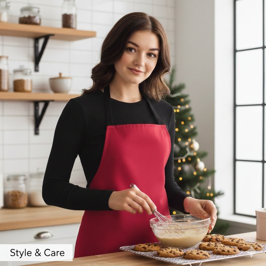 Crimson Red Kitchen Apron with Elegant Flair Schürze