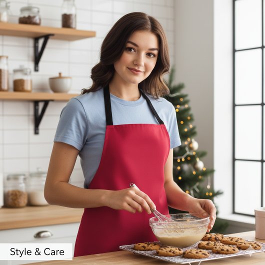 Crimson Red Kitchen Apron with Elegant Flair Schürze