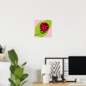 Crimson Red Ladybug Poster (Heimbüro)