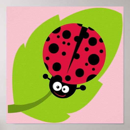 Crimson Red Ladybug Poster (Vorne)