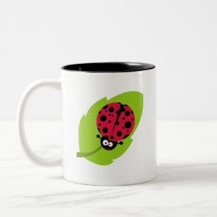 Crimson Red Ladybug Zweifarbige Tasse
