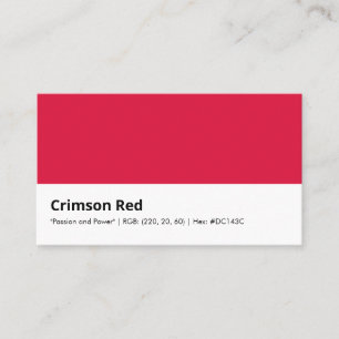 Crimson Red   "Leidenschaft und Power" Visitenkarte