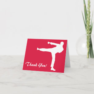 Crimson Red Martial Arts Dankeskarte