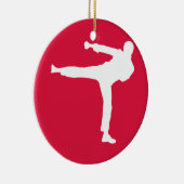 Crimson Red Martial Arts Keramik Ornament (Rechts)