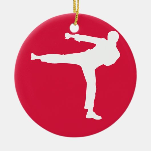 Crimson Red Martial Arts Keramik Ornament (Vorne)