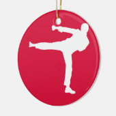 Crimson Red Martial Arts Keramik Ornament (Links)