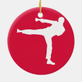 Crimson Red Martial Arts Keramik Ornament (Hinten)