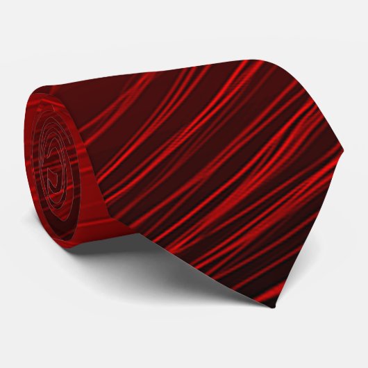 Crimson Red Metallic Graphic Krawatte (Gerollt)
