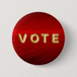 Crimson Red Metallic Graphic Vote Button