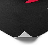 Crimson Red Microphone Poster (Ecke)