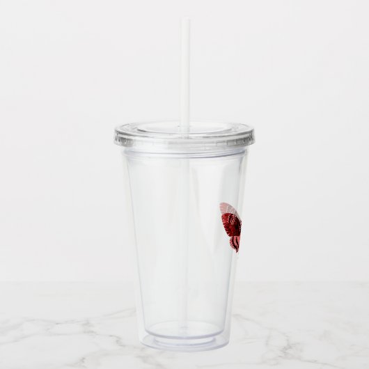 Crimson Red Moth Acryltrinkbecher (Rechts)