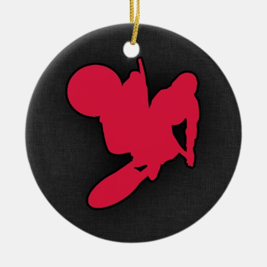 Crimson Red Motocross Keramikornament (Vorne)