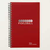 Crimson Red Pickleball Personal Weekly Planer (Vorderseite)
