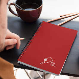 Crimson Red Pickleball Personal Weekly Planer