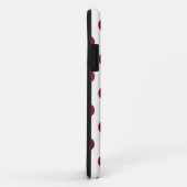 Crimson Red Polka Dots Circles Case-Mate iPhone Hülle (Hinten/Rechts)