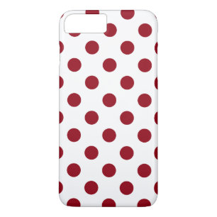 Crimson Red Polka Dots Circles Case-Mate iPhone Hülle