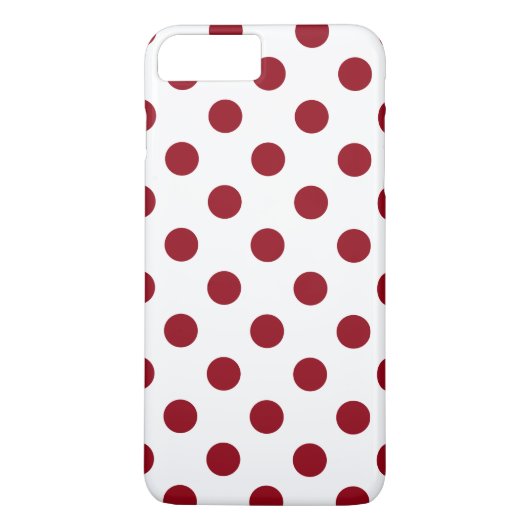 Crimson Red Polka Dots Circles Case-Mate iPhone Hülle (Rückseite)