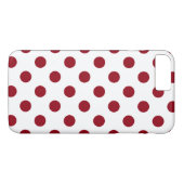 Crimson Red Polka Dots Circles Case-Mate iPhone Hülle (Rückseite (Horizontal))