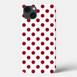 Crimson Red Polka Dots Circles Case-Mate iPhone Hülle
