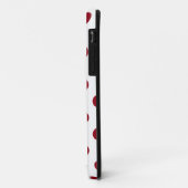 Crimson Red Polka Dots Circles Case-Mate iPhone Hülle (Hinten/Links)