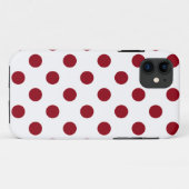 Crimson Red Polka Dots Circles Case-Mate iPhone Hülle (Rückseite (Horizontal))