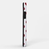 Crimson Red Polka Dots Circles Case-Mate iPhone Hülle (Hinten/Rechts)