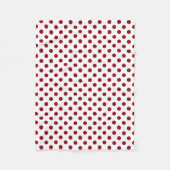 Crimson Red Polka Dots Circles Fleecedecke (Vorderseite)