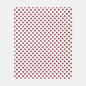 Crimson Red Polka Dots Circles Fleecedecke (Vorderseite)