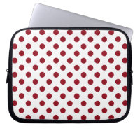 Crimson Red Polka Dots Circles